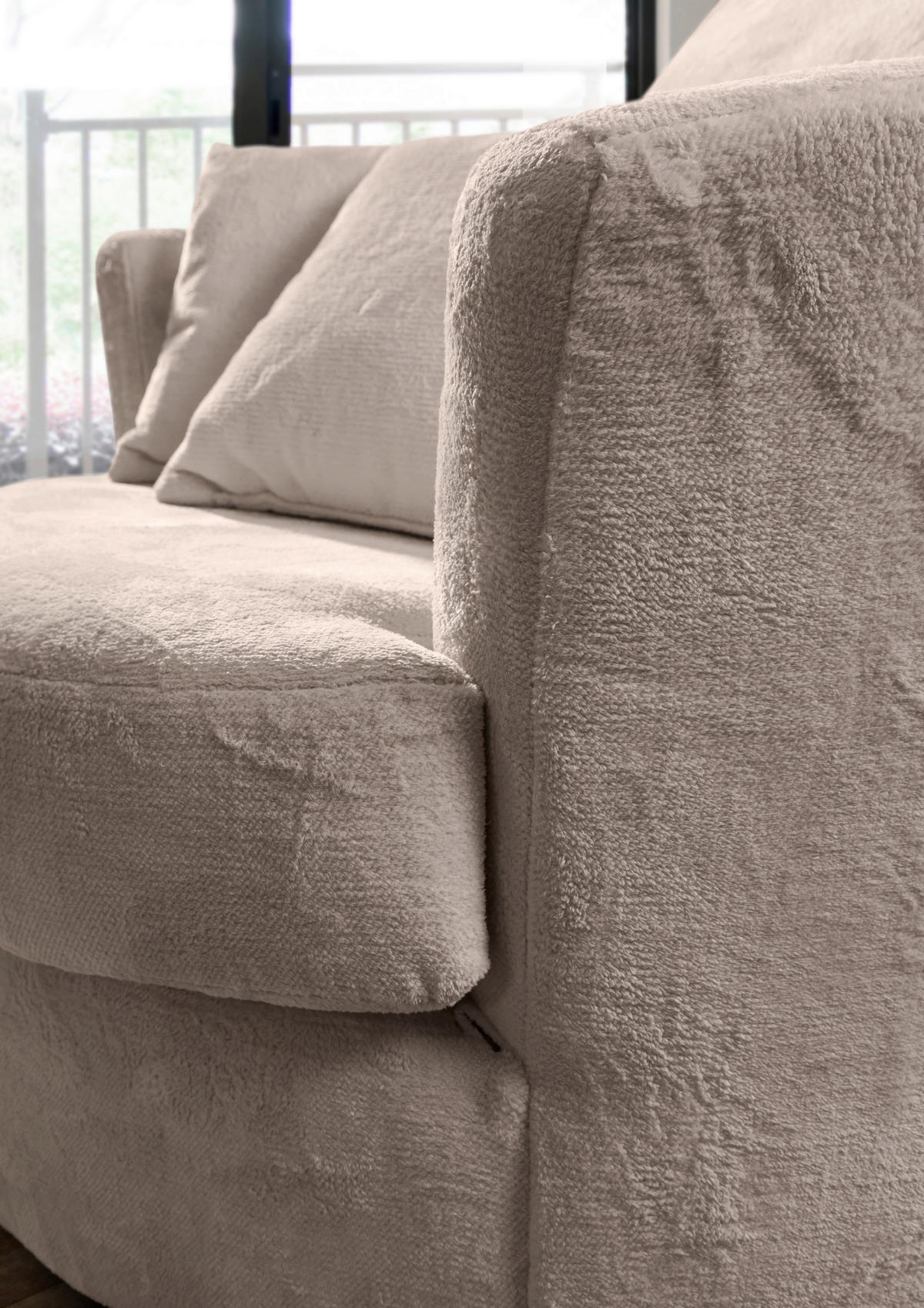 SESSEL in Plüsch Beige  - Beige/Schwarz, KONVENTIONELL, Textil/Metall (115/72/115cm) - Carryhome