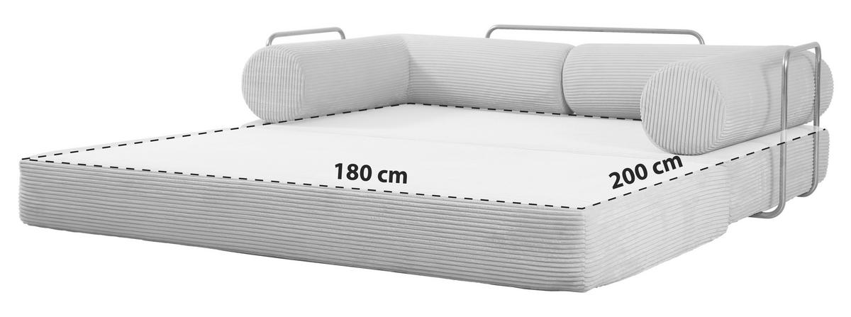 ZOFA S POSTELJNO FUNKCIJO,  zelena tekstil  - zelena, Design, tekstil (180/70/100cm) - P & B