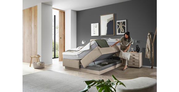 BOXSPRINGBETT 180/200 cm in Beige - Beige, KONVENTIONELL, Textil (180/200cm) - Dieter Knoll