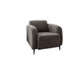 SESSEL in Velours Graubraun  - Graubraun/Schwarz, Modern, Textil/Metall (85/76/90cm) - Livetastic