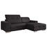 ECKSOFA Flachgewebe Rücken echt - Chromfarben/Anthrazit, Design, Textil/Metall (257/178cm) - Carryhome