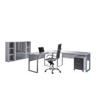 BÜRO - Anthrazit Hochglanz/Grau, MODERN, Holzwerkstoff - MID.YOU