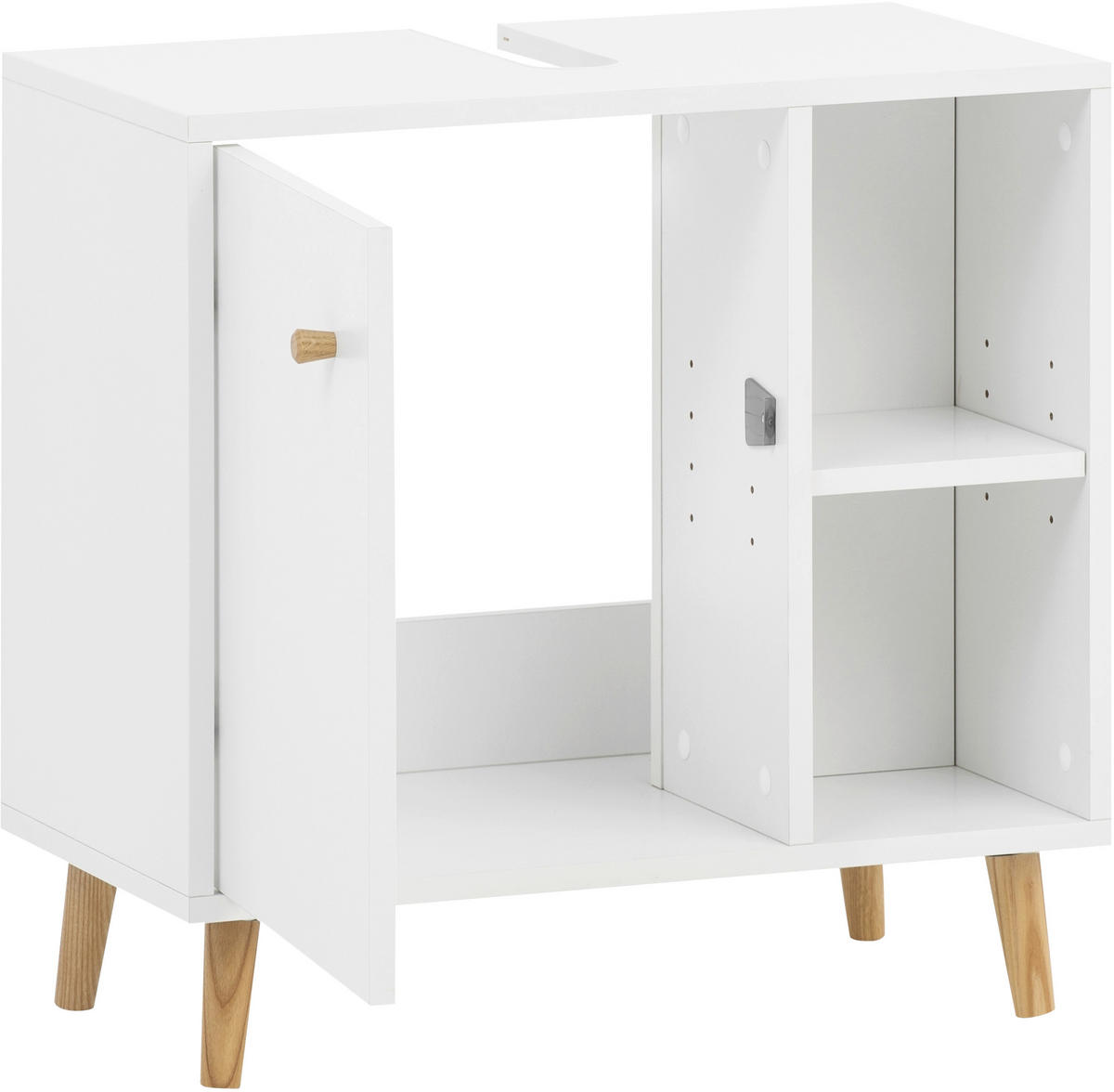 WASCHBECKENUNTERSCHRANK 60,2/59,3/33,1 cm  - Eichefarben/Weiß, MODERN, Holz/Holzwerkstoff (60,2/59,3/33,1cm) - Stylife