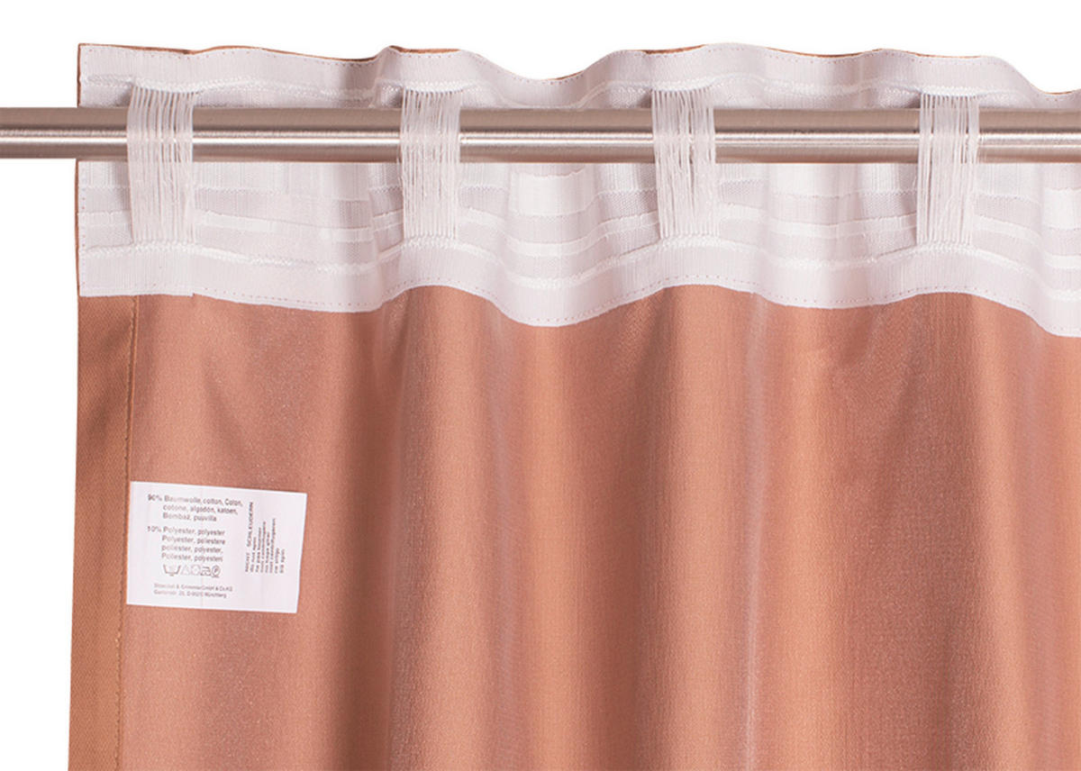 FERTIGVORHANG blickdicht  - Braun, Basics, Textil (130/250cm) - Schöner Wohnen