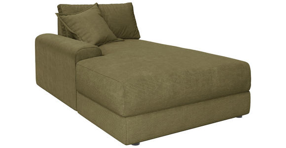 BIGSOFA Cord Olivgrün  - Schwarz/Olivgrün, MODERN, Kunststoff/Textil (117/93/190cm) - Carryhome