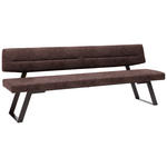 SITZBANK 220/85/58 cm  in Braun  - Schwarz/Braun, Design, Textil/Metall (220/85/58cm) - Dieter Knoll