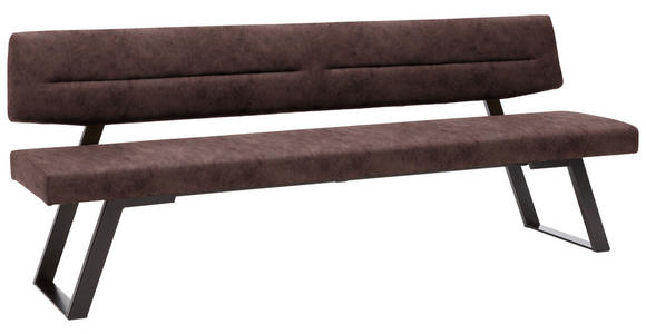 SITZBANK 130/85/58 cm  in Braun  - Schwarz/Braun, Design, Textil/Metall (130/85/58cm) - Dieter Knoll