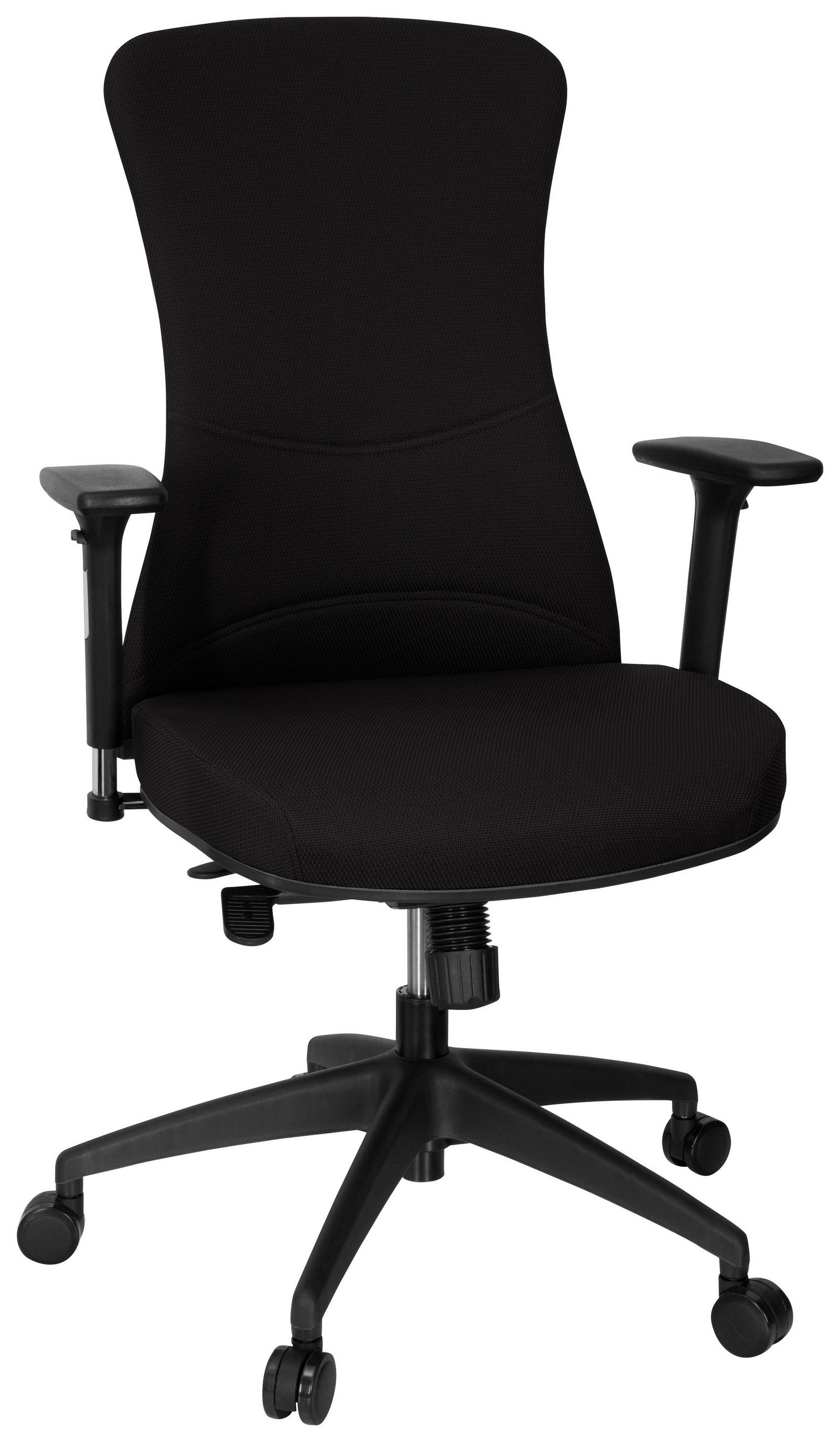 MID.YOU OTOČNÁ ŽIDLE, plochá tkanina, černá