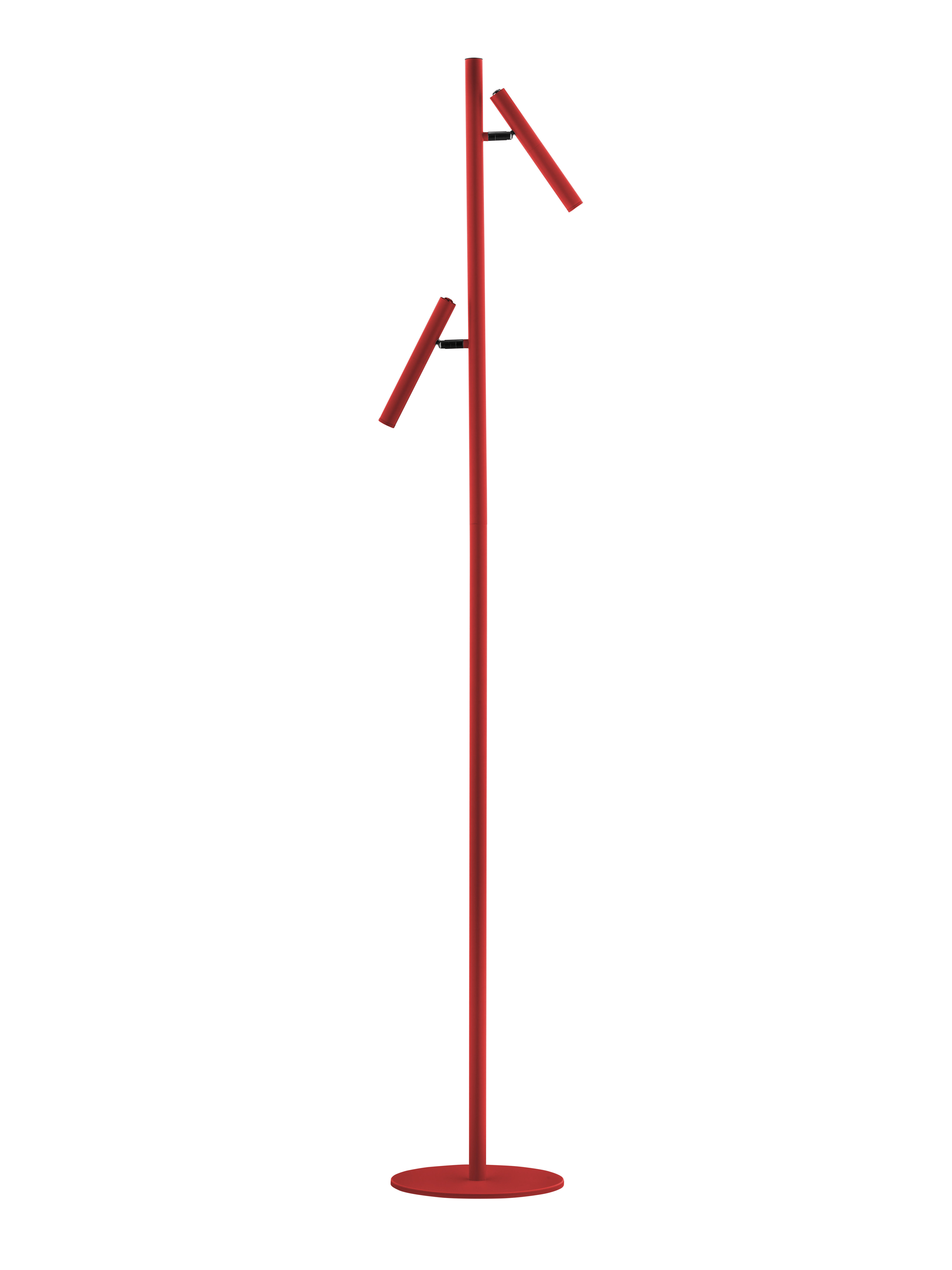 LED-STEHLEUCHTE 20/163 cm    - Rot/Weiß, Design, Kunststoff/Metall (20/163cm) - Hell