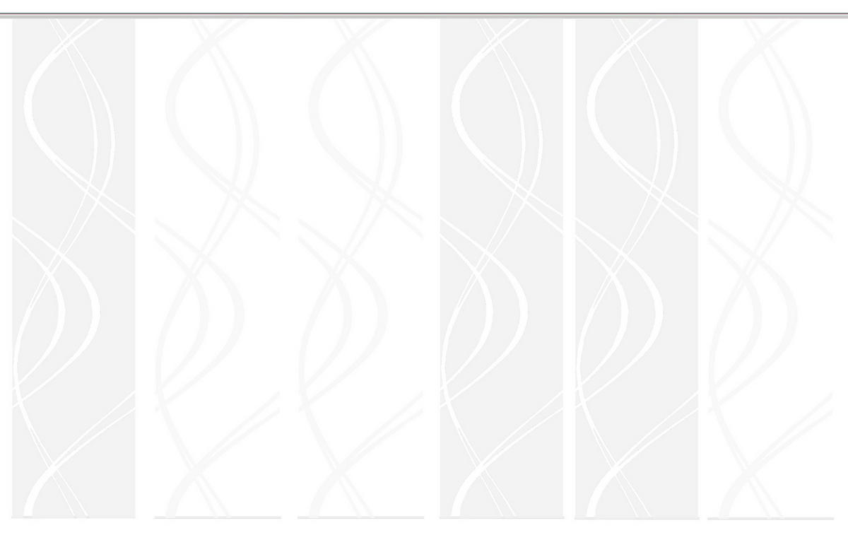 FLÄCHENVORHANG TIBERIO, 6-TLG.  6 Stück  halbtransparent   60/245 cm  - Weiß, MODERN, Textil (60/245cm)