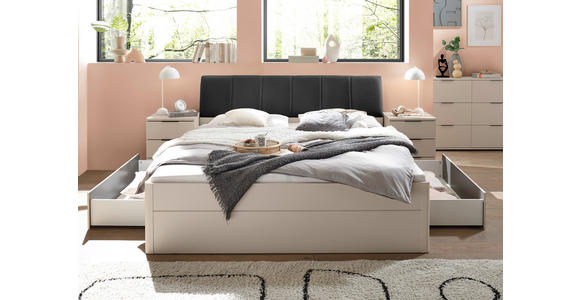 BETT 180/200 cm  in Graphitfarben, Kaschmir  - Kaschmir/Graphitfarben, KONVENTIONELL, Holzwerkstoff/Textil (180/200cm) - Carryhome