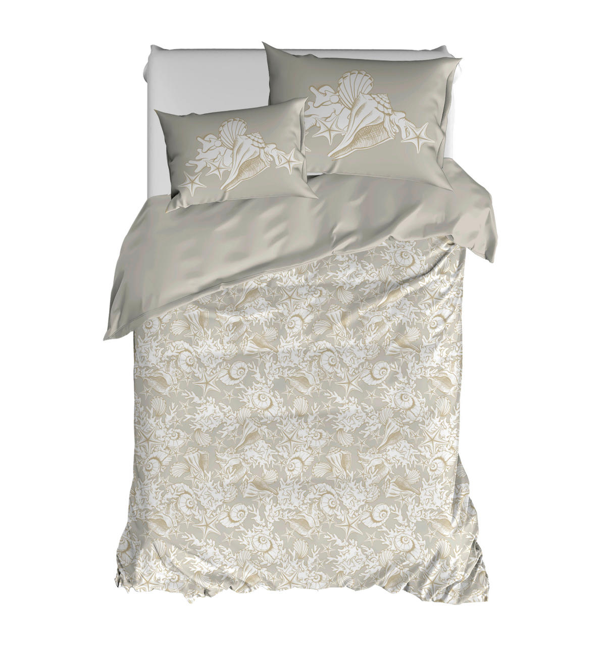 ÁGYNEMŰHUZAT-GARNITÚRA  - bézs, Basics, textil (35cm)