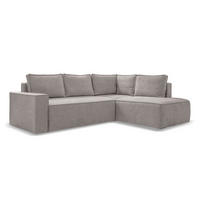 KUTNA GARNITURA tekstil  siva   - bijela/siva, Design, tekstil/plastika (247/194cm) - MID.YOU