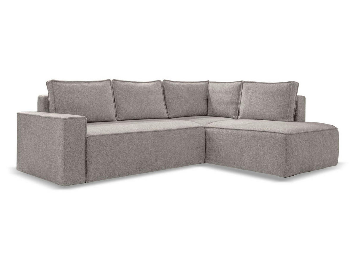 KUTNA GARNITURA tekstil  siva   - bijela/siva, Design, tekstil/plastika (247/194cm) - MID.YOU