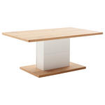 COUCHTISCH Asteiche furniert 110/65/45 cm rechteckig Weiß, Eichefarben  - Eichefarben/Weiß, Natur, Holz/Holzwerkstoff (110/65/45cm) - Novel