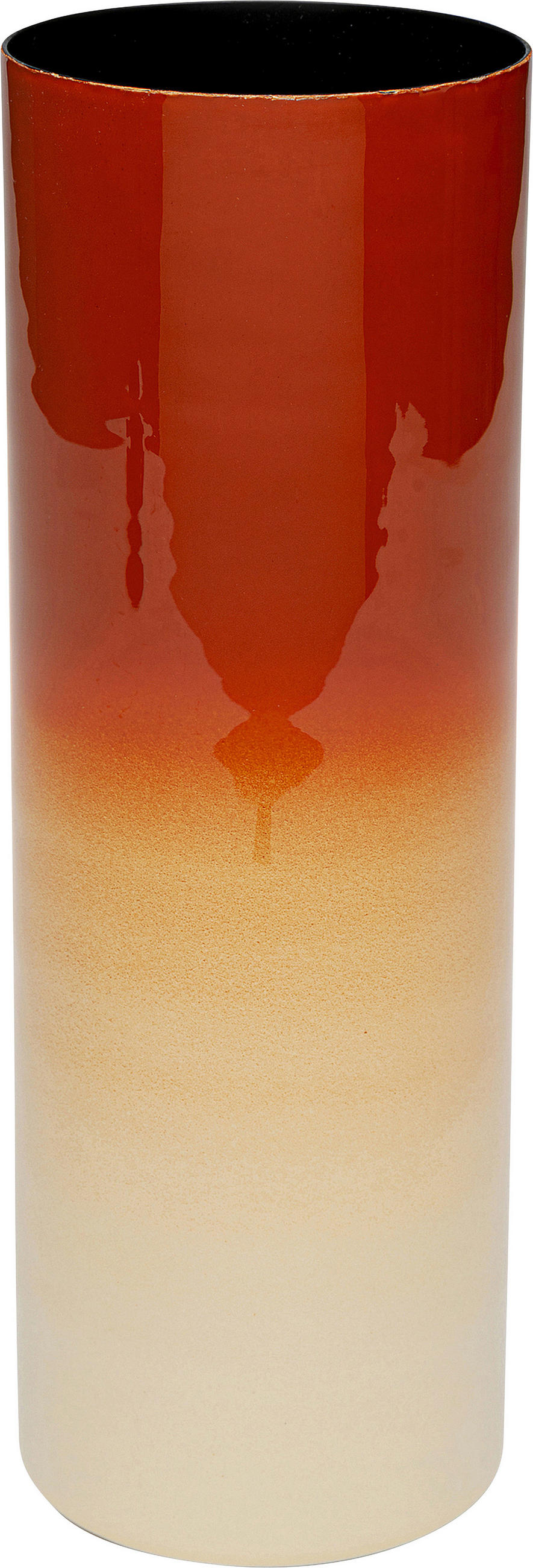 VASE Rici 30 cm  - Beige/Dunkelrot, Design, Metall (10/30/10cm) - Kare-Design