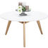 COUCHTISCH Eiche rund Eichefarben, Weiß - Eichefarben/Weiß, LIFESTYLE, Holz (90/45cm) - Ambia Home
