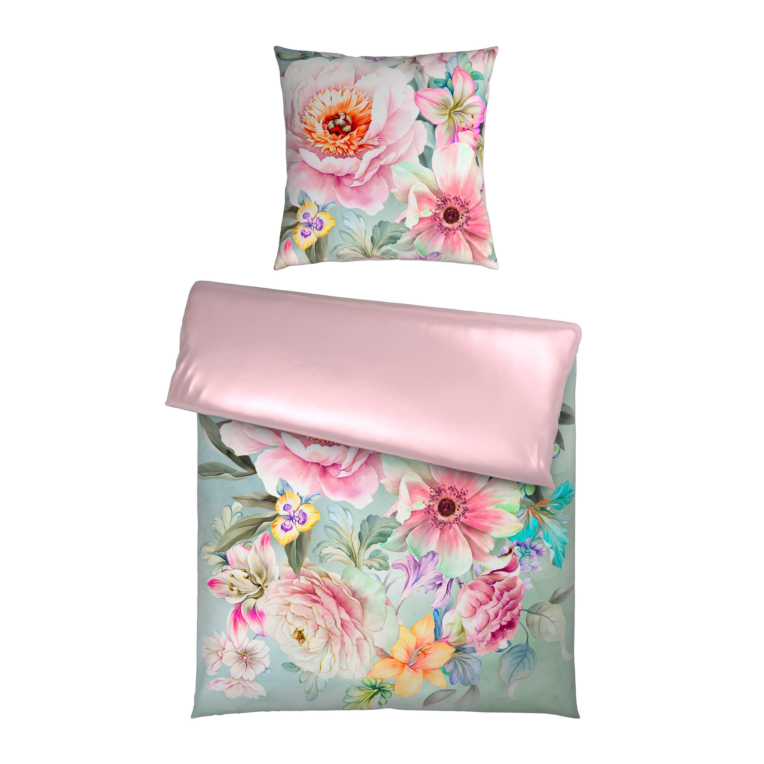 WENDEBETTWÄSCHE Satin 135/200 cm  - Rosa, MODERN, Textil (135/200cm) - Bio:Vio