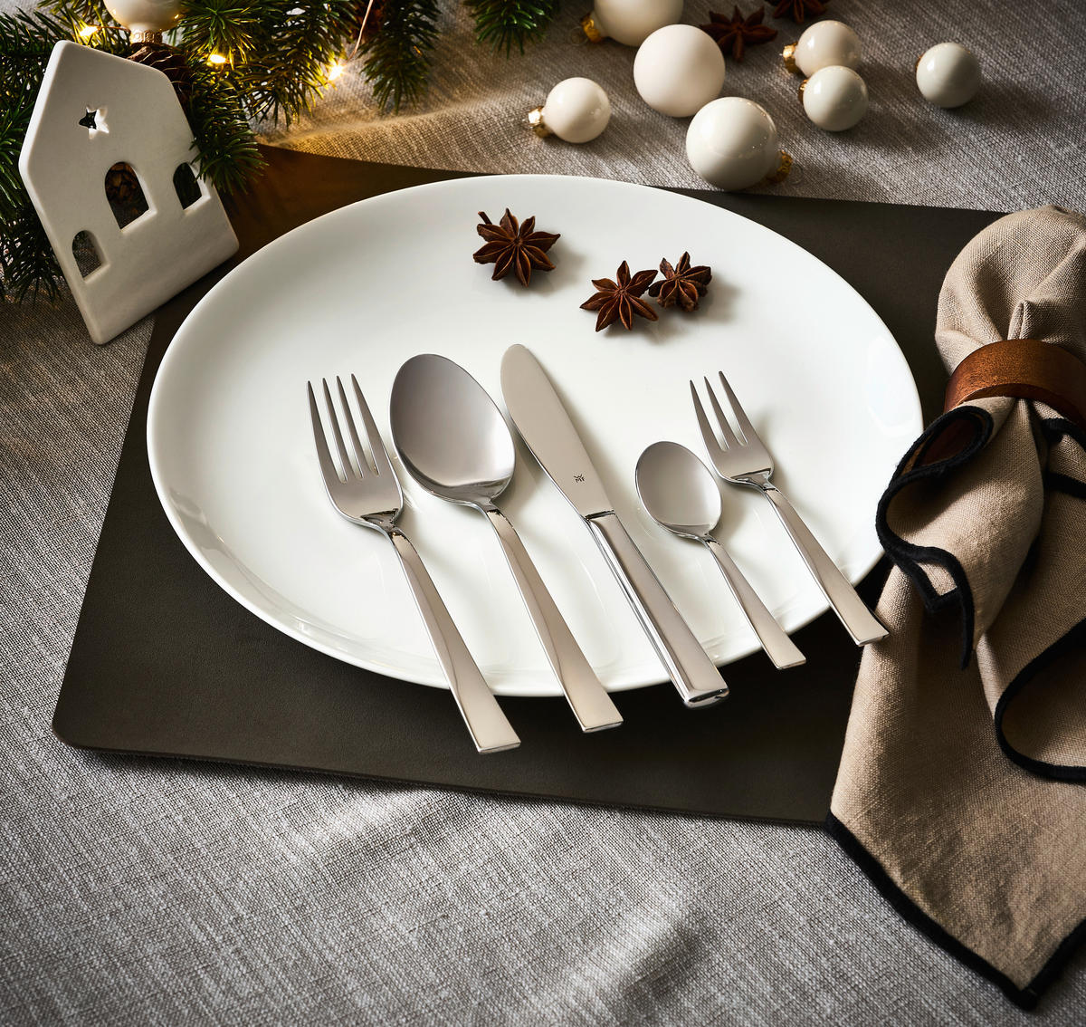 BESTECKSET Philadelphia 30-teilig Edelstahl  für 6 Personen  - Edelstahlfarben, Basics, Metall - WMF