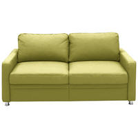 SCHLAFSOFA  in Chenille Limette  - Chromfarben/Limette, KONVENTIONELL, Textil/Metall (186/90/100cm) - Beldomo Style