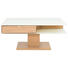 COUCHTISCH in Glas, Holzwerkstoff 90/90/35,5-71,5 cm - Eichefarben/Weiß, Design, Glas/Holzwerkstoff (90/90/35,5-71,5cm) - Voglauer COUCHTISCH in Glas, Holzwerkstoff 90/90/35,5-71,5 cm - Eichefarben/Weiß, Design, Glas/Holzwerkstoff (90/90/35,5-71,5cm) - Voglauer