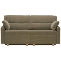SCHLAFSOFA  in Chenille Olivgrün  - Buchefarben/Olivgrün, KONVENTIONELL, Holz/Textil (184/88/91cm) - Sedda