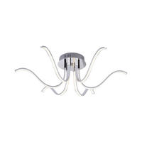 DECKENLEUCHTE Valerie 67/67/21 cm   - Silberfarben, Design, Kunststoff/Metall (67/67/21cm)