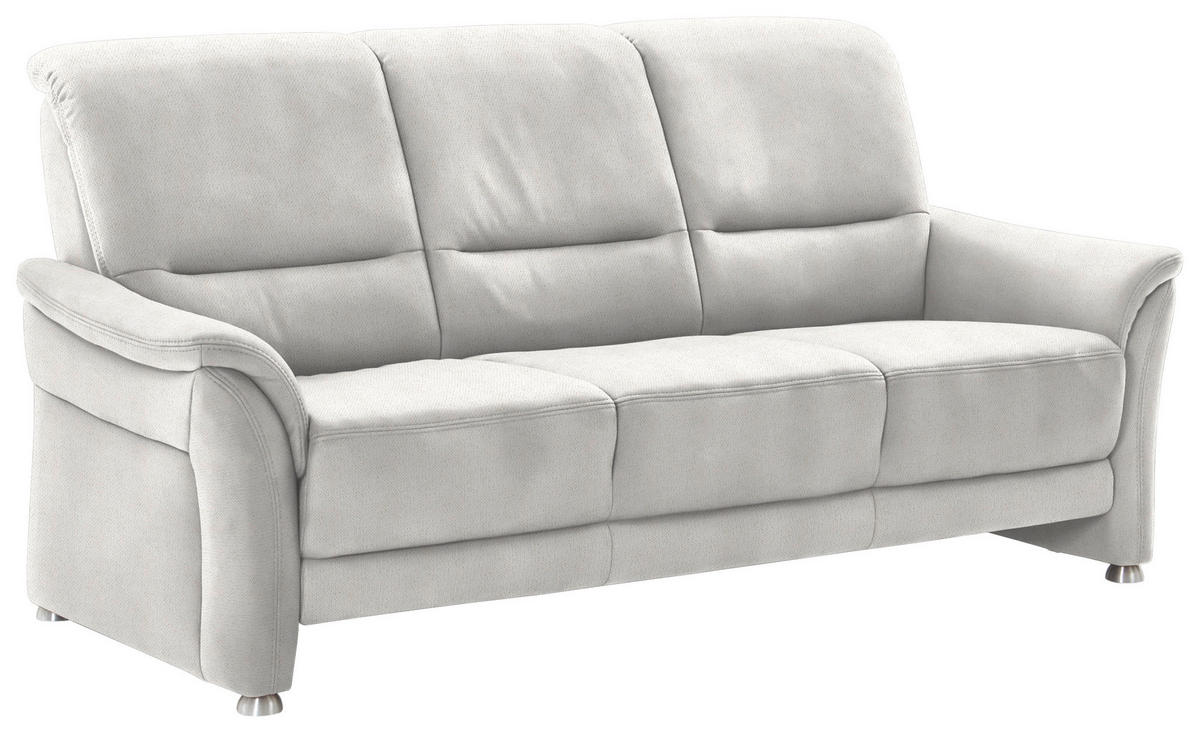 SITZGARNITUR Flachgewebe Alabasterfarben  - Alabasterfarben/Alufarben, Konventionell, Textil/Metall (198/172/96/93cm) - Beldomo Premium