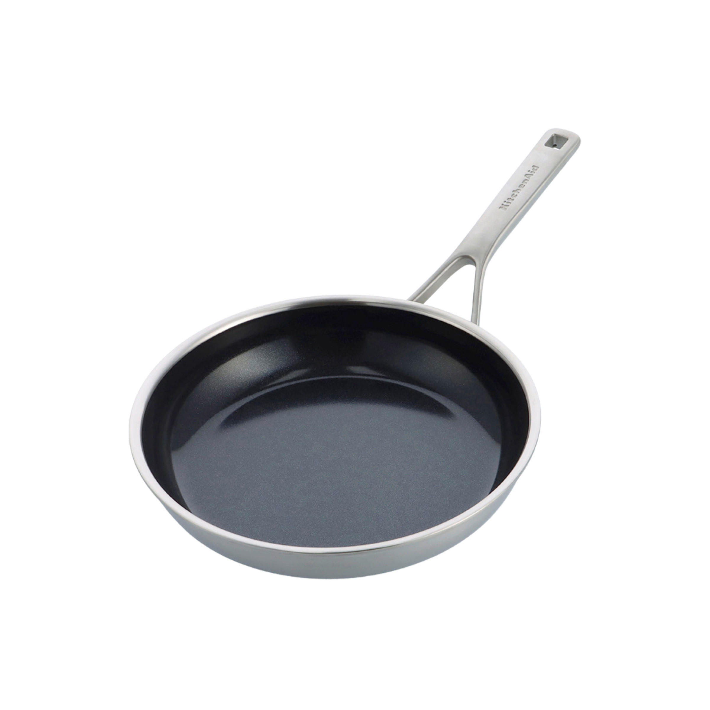 BRATPFANNE Multi-Ply Stainless Steel Keramikbeschichtung 28 cm  - Edelstahlfarben/Schwarz, Basics, Metall (28cm) - Kitchenaid