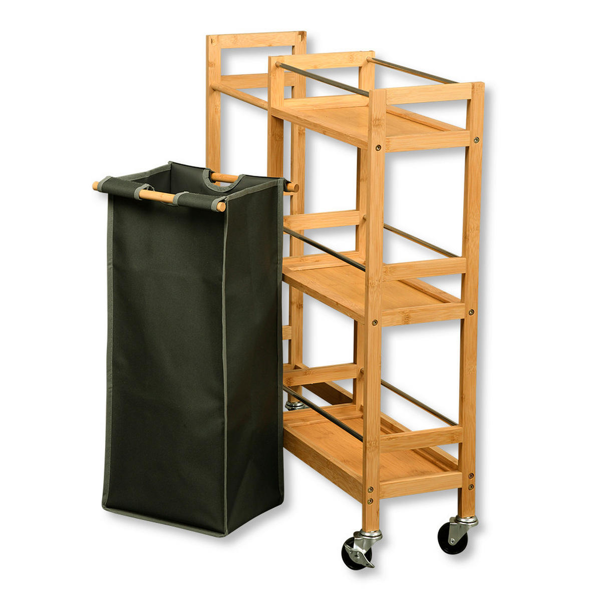 SERVIERWAGEN in Hellbraun  - Hellbraun, Basics, Holz/Kunststoff (68/78/20cm) - Kesper