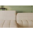 ECKSOFA Beige Flachgewebe Rücken echt, Kopfteilverstellung, Sitztiefenverstellung  - Beige/Schwarz, KONVENTIONELL, Textil/Metall (175/272cm) - Carryhome