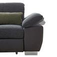 ECKSOFA Dunkelgrau Chenille  - Chromfarben/Dunkelgrau, Design, Textil (242/313cm) - Xora