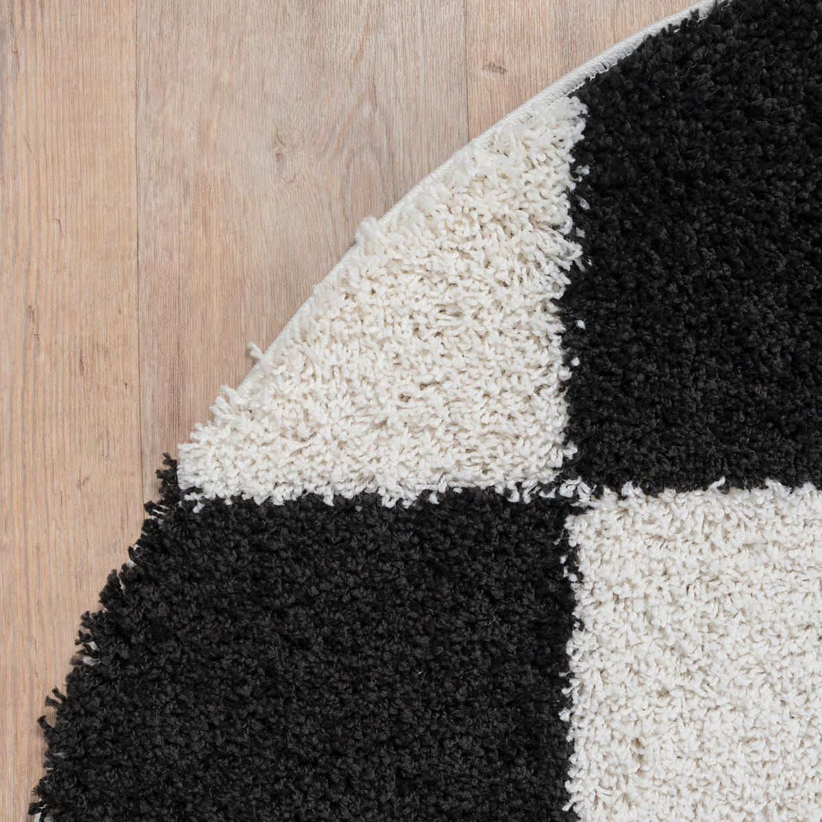 HOCHFLORTEPPICH 200 cm Milano Schwarz, Weiß  - Schwarz/Weiß, Basics, Kunststoff/Textil (200cm)