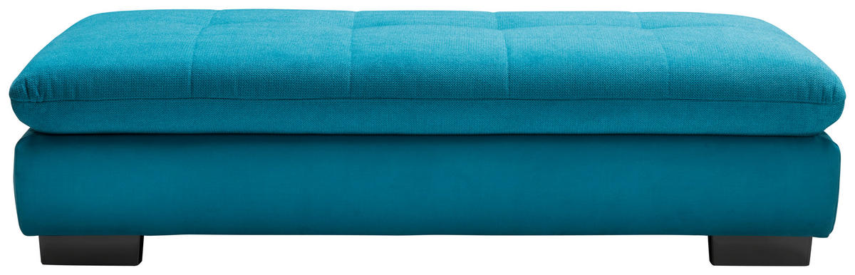 ECKSOFA Türkis Mikrofaser  - Türkis/Schwarz, Design, Textil/Metall (204/341cm) - Xora