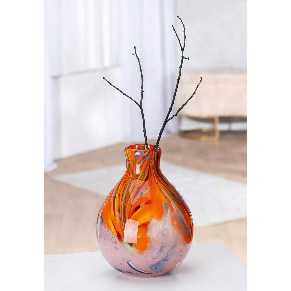 DEKOVASE  - Rot, Basics, Glas (18/24cm)