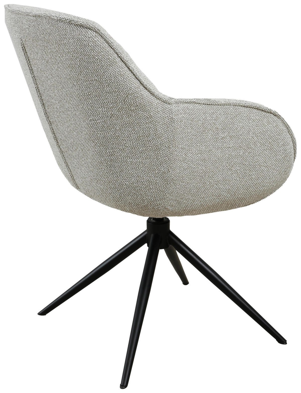 ARMLEHNSTUHL  in Eisen Leinenoptik  - Beige/Schwarz, Design, Textil/Metall (64/84/61cm) - Novel