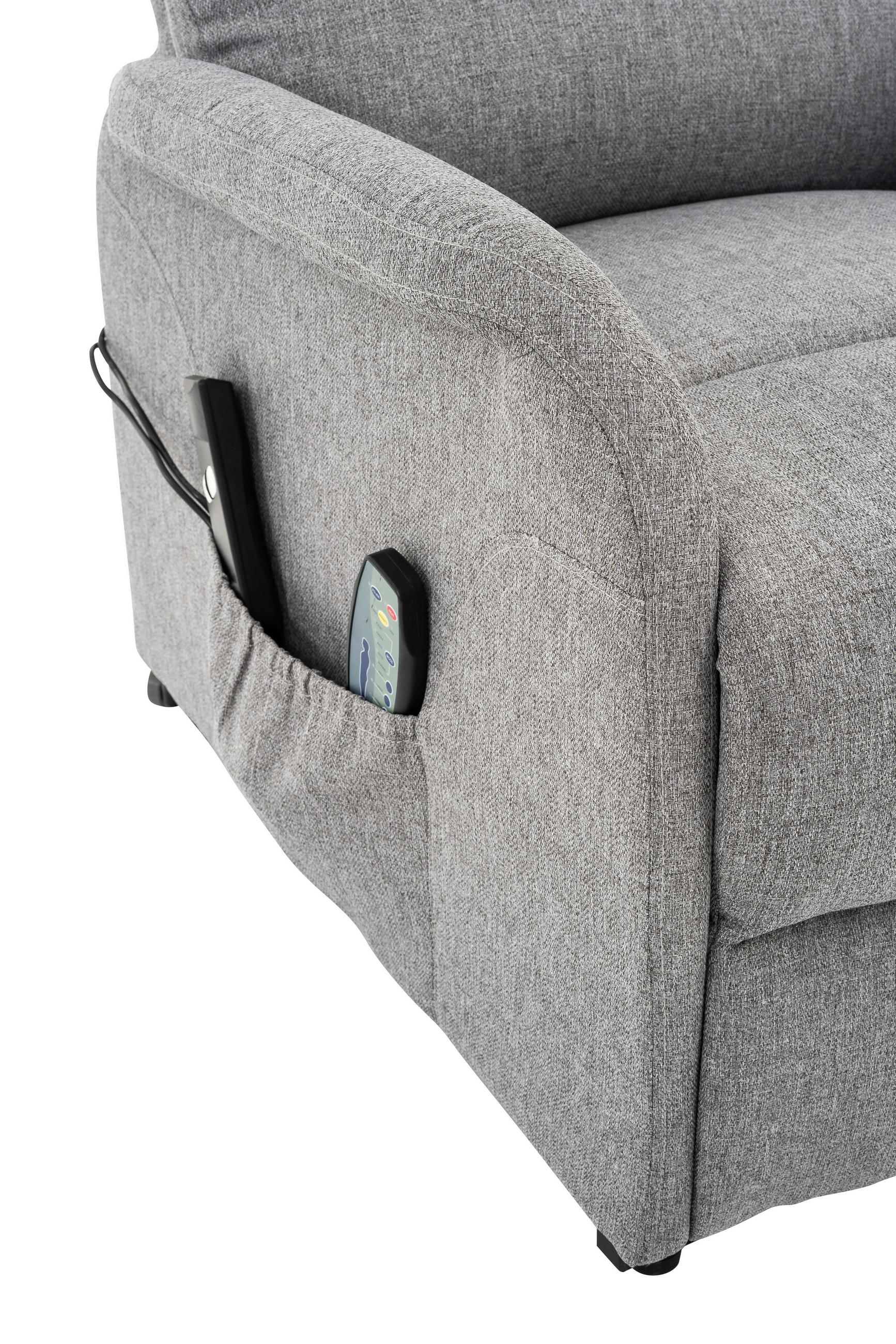 RELAXFÅTÖLJ i metall, textil grå  - grå/svart, Design, metall/textil (68/100/94cm) - Livetastic