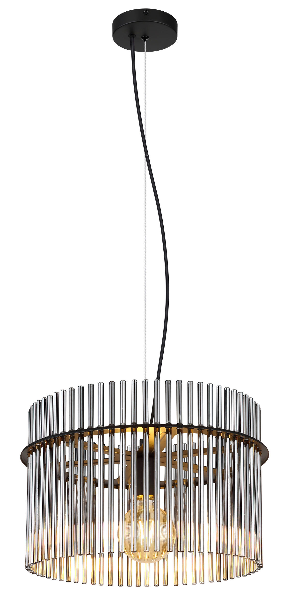 ZÁVĚSNÉ SVÍTIDLO, 40/150 cm  - šedá/černá, Trend, kov/plast (40/150cm)