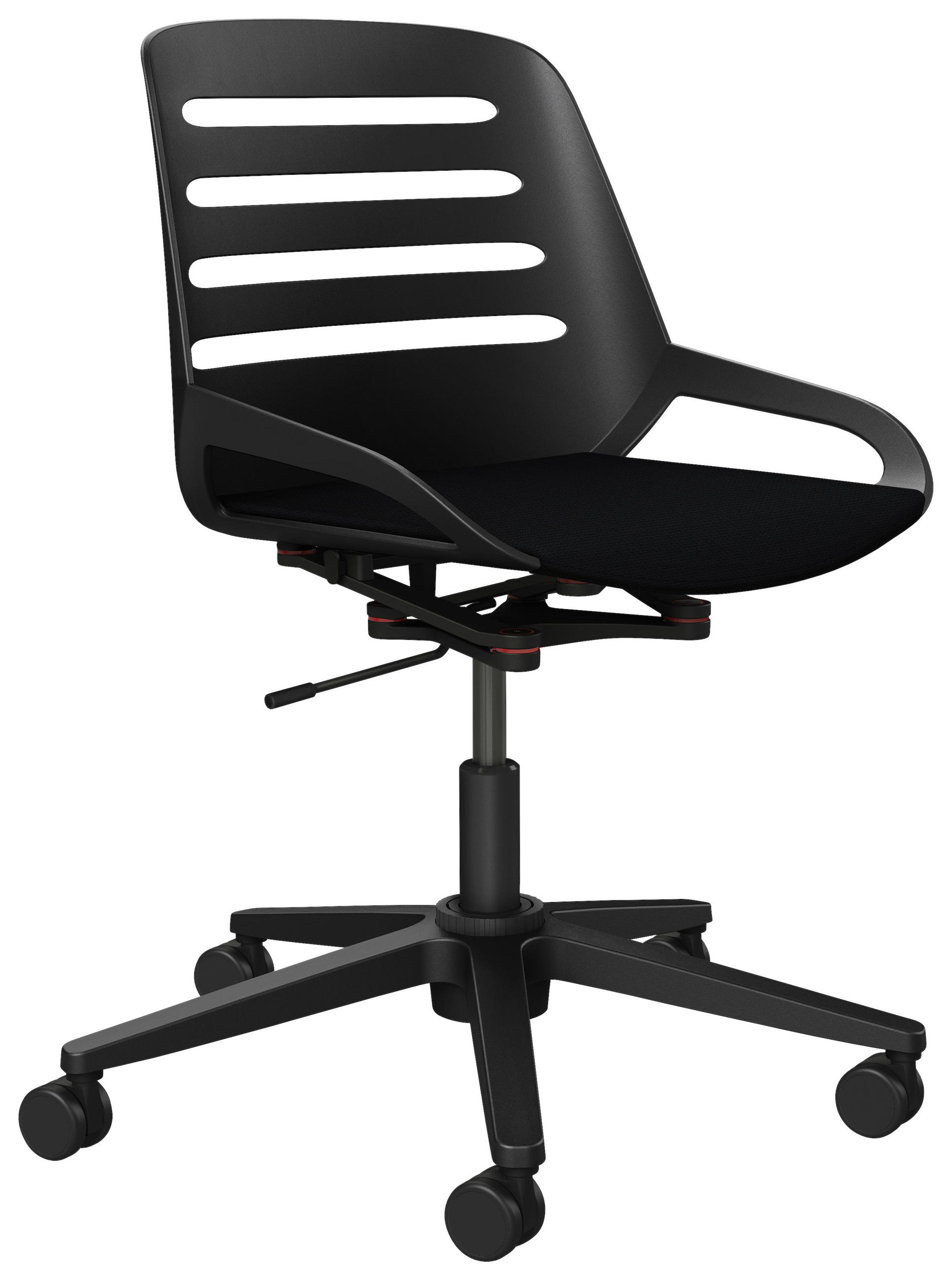 DREHSTUHL Schwarz  - Schwarz, Design, Kunststoff/Textil (70/68/40cm) - Aeris