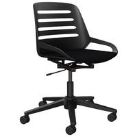 DREHSTUHL Schwarz  - Schwarz, Design, Kunststoff/Textil (70/68/40cm) - Aeris