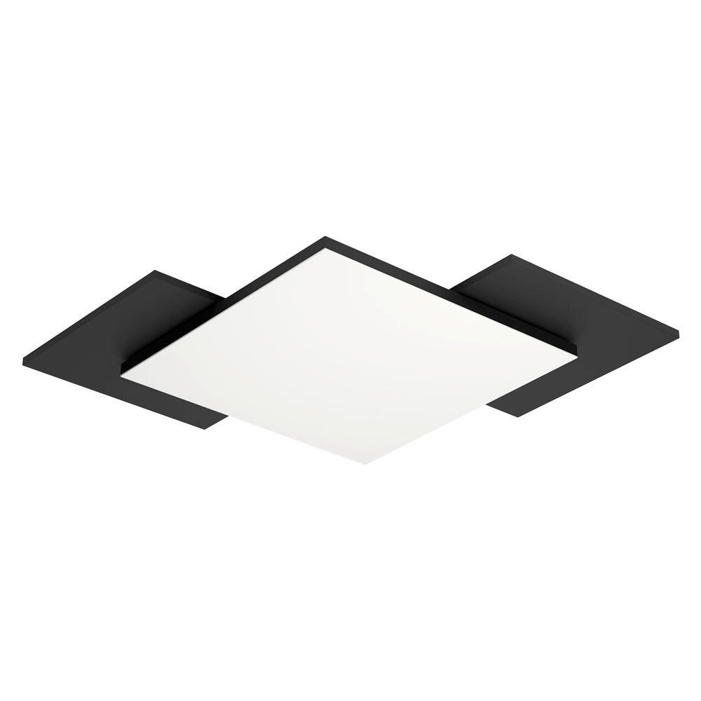 STROPNÍ LED SVÍTIDLO, 7/43,5/43,5 cm - bílá/černá, Design, kov/dřevo (7/43,5/43,5cm) - Eglo