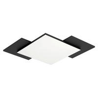 STROPNÍ LED SVÍTIDLO, 7/43,5/43,5 cm - bílá/černá, Design, kov/dřevo (7/43,5/43,5cm) - Eglo