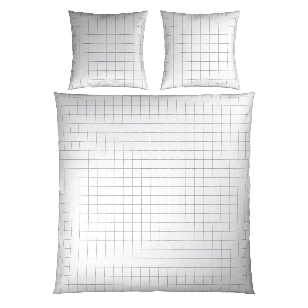 BETTWÄSCHE Satin 200/200 cm  - Blau/Weiß, Design, Textil (200/200cm) - Novel