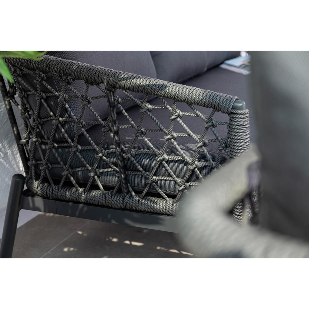 GARTENSET 5-teilig Aluminium 5-teilig  - Anthrazit, MODERN, Glas/Kunststoff - Gardenson