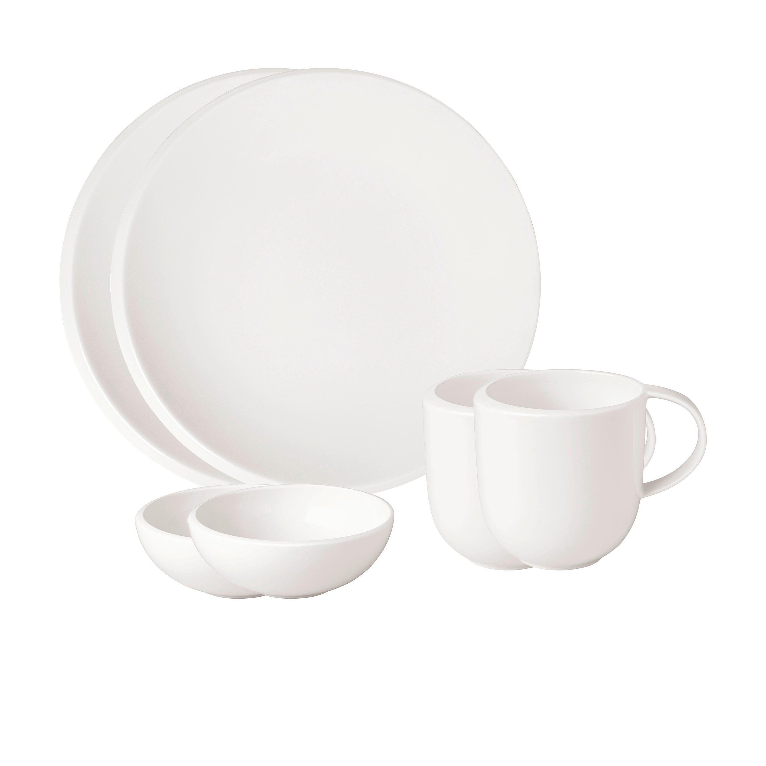 FRÜHSTÜCKSSERVICE Weiß NewMoon  - Weiß, KONVENTIONELL, Keramik - Villeroy & Boch