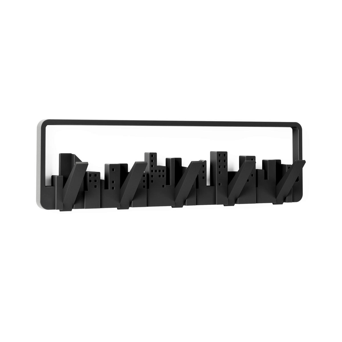 WANDGARDEROBE  in Schwarz  - Schwarz, Basics, Kunststoff (50/15/3cm) - Umbra
