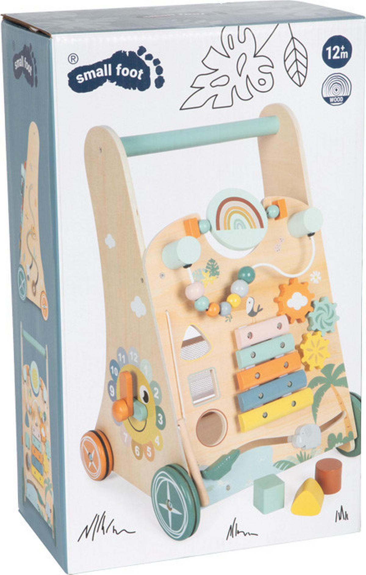 LAUFLERNWAGEN - Multicolor, Basics, Holz/Metall (33/50/32cm) - small foot