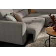 ECKSOFA Greige Struktur  - Greige/Schwarz, Design, Kunststoff/Textil (284/205cm) - Xora
