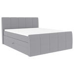 BOXSPRINGBETT 180/200 cm  in Hellgrau  - Hellgrau/Schwarz, KONVENTIONELL, Kunststoff/Textil (180/200cm) - Carryhome