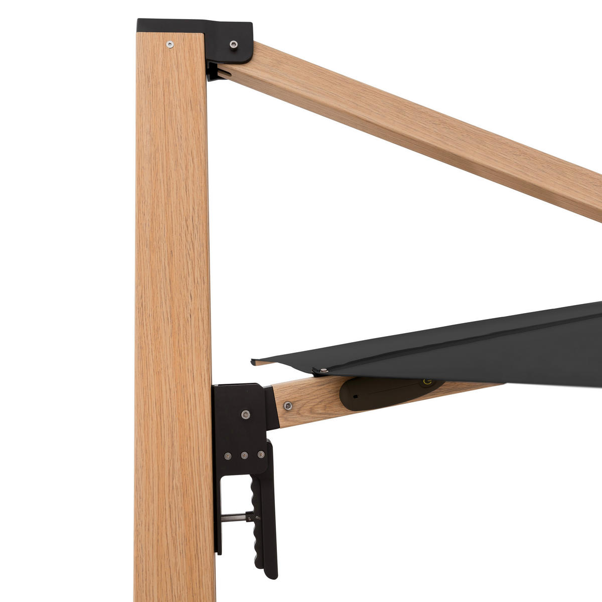 AMPELSCHIRM 400x300 cm  - Eichefarben/Anthrazit, Basics, Textil/Metall (400/300cm) - Doppler